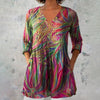 Vintage Farverig Bluse
