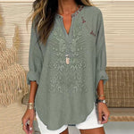 Vintage Bluse Med Blomsterprint